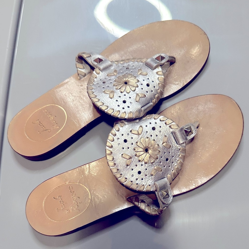 Jack Rogers Sandals Gold & Silver